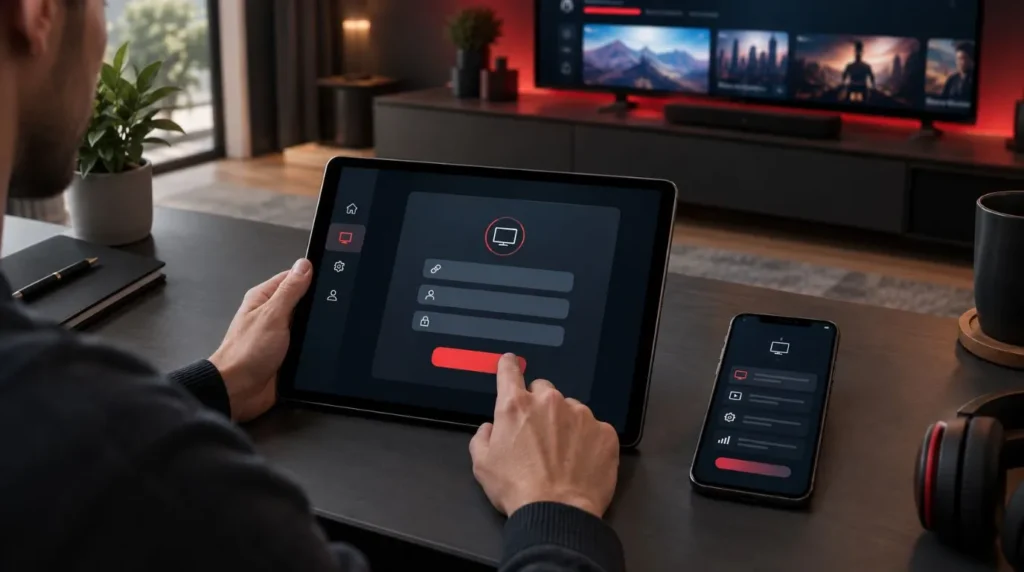 Entering IPTV service credentials into a generic IPTV player