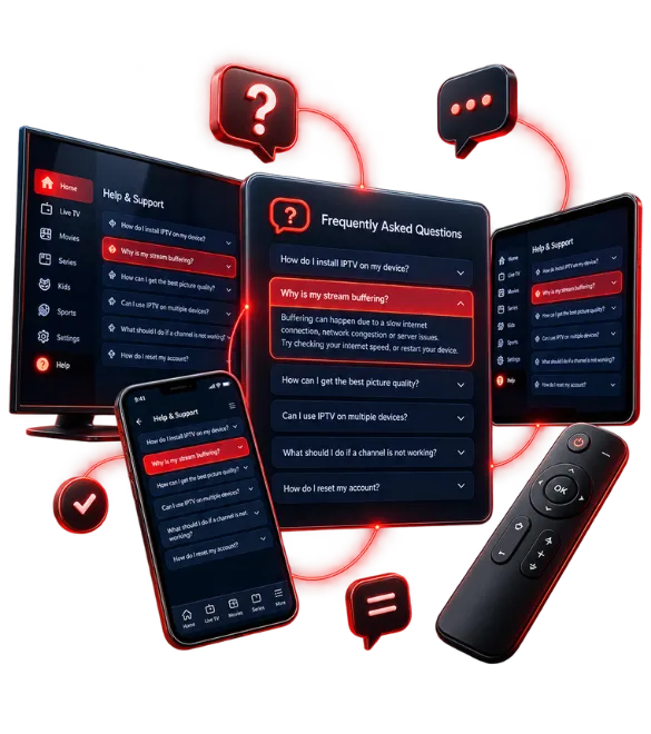 ViviMate IPTV channel directory browsed on multiple devices